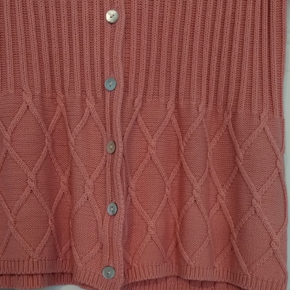 3 Women's Van Heusen Short Sleeve Ribbed Cardigan Size Large - Picture 12 of 15